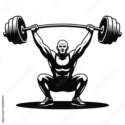 man lifting weights
