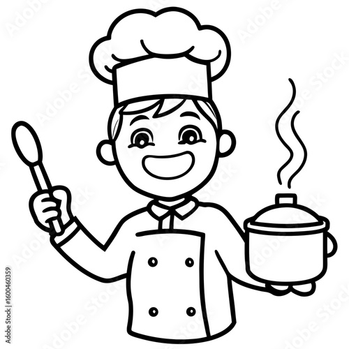 chef with a pan