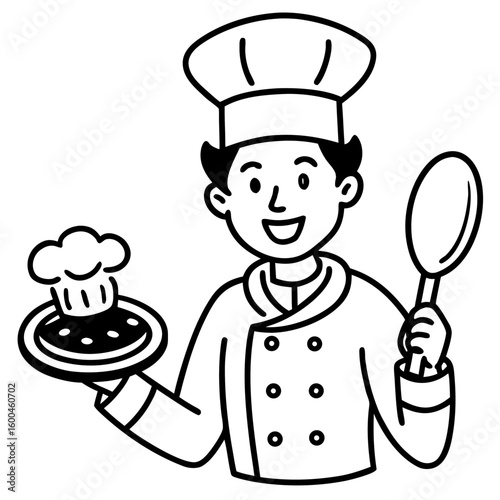 chef with a pan