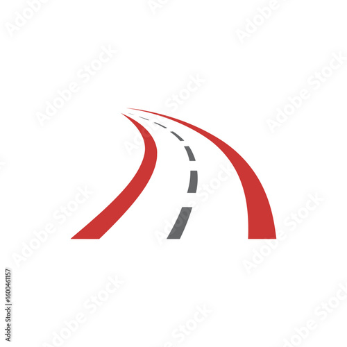 Modern and minimalist vector and abstract logo Unique road logo