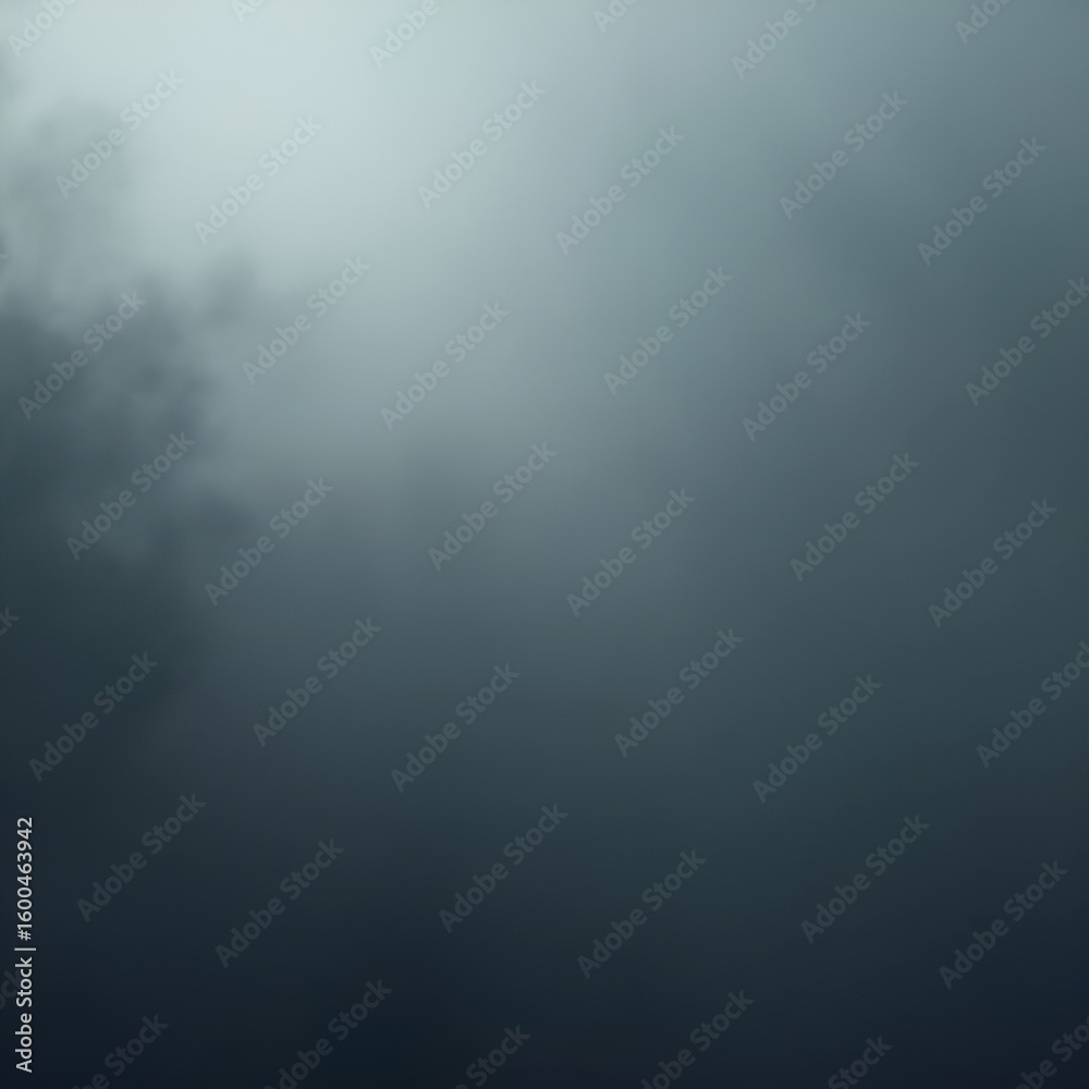 Fototapeta premium Mysterious Light Through Dense Dark Fog