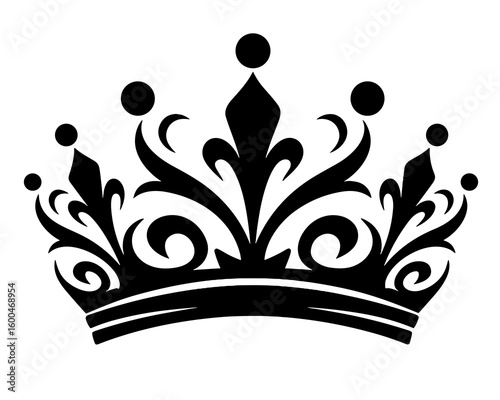 Royal crown kind and queen silhouette element