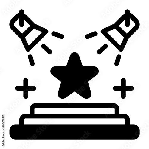 This Stage Spotlight icon is suitable for prom, school party, etc.