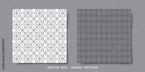 Authentic Arabic style seamless geometric pattern. Vector pattern illustration