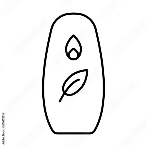 Illustration showing black icon of air fresheners and diffusers on white background