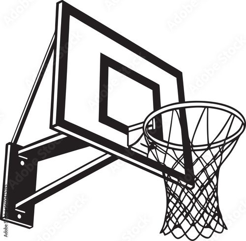 basketball hoop and ball