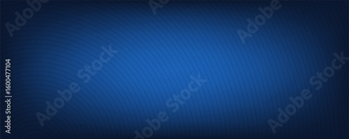 Modern blue abstract background, the look of stainless steel, circular lines on a blue background