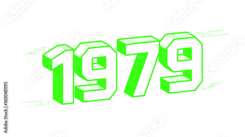 1979 Retro Neon Year Design.