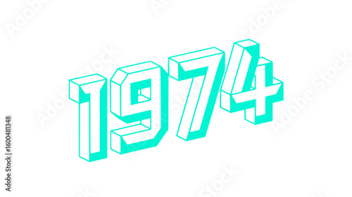 1974 Retro Isometric Design.