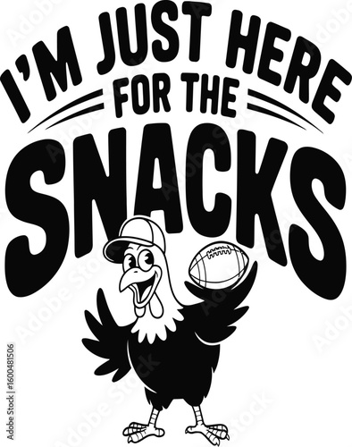 Chicken wearing baseball cap holding football sports