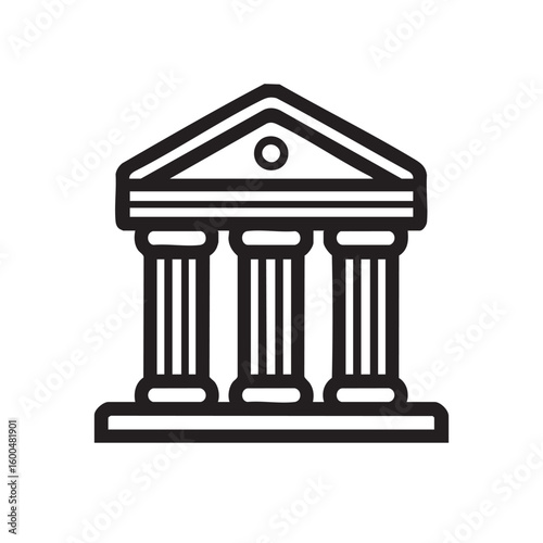 Classic architectural structure with columns for design use