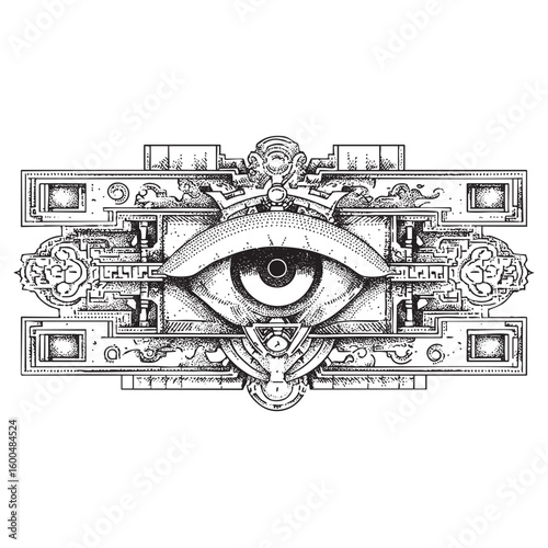 Eye of providence design for tattoos, artwork, or decoration