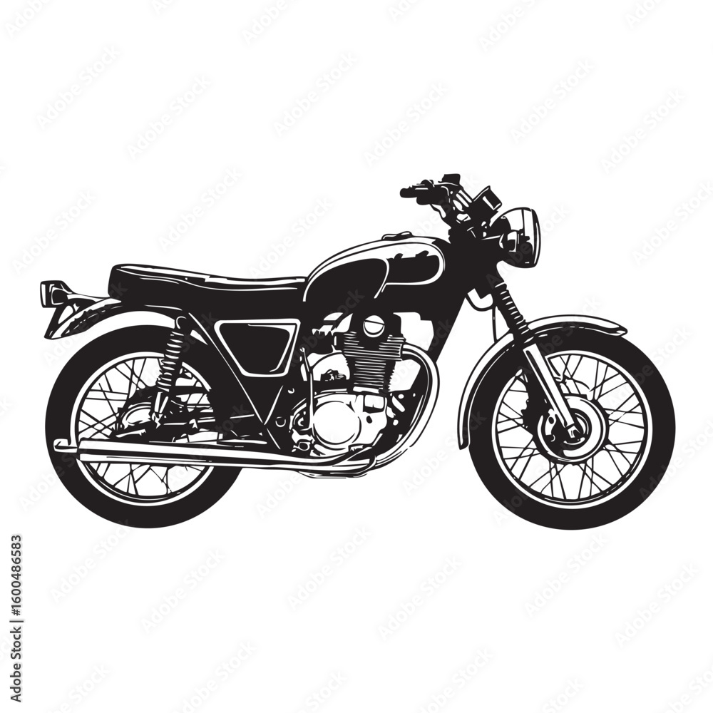 Obraz premium Classic motorcycle design for vintage enthusiasts and art lovers