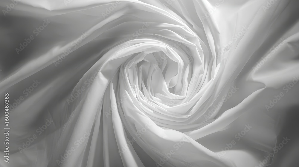 Obraz premium Vibrant photo of sPIRAL OF WHITE SHEETS.
