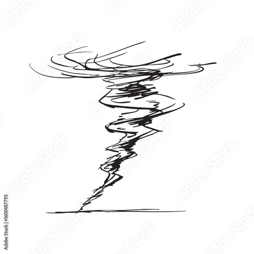 Dynamic spiral formation representing natural forces in motion