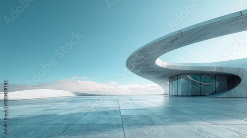 Background of Modern Urban Architecture Square