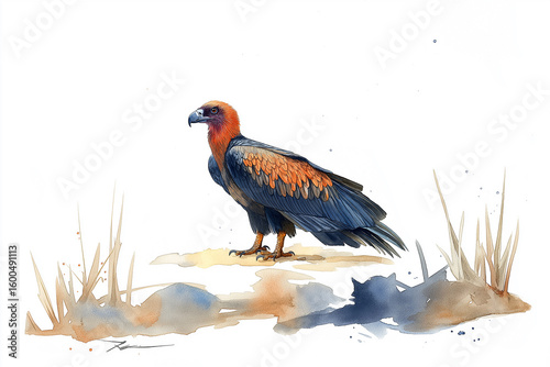 Majestic bird of prey: eagle raptor in natural wildlife setting with colorful feathers