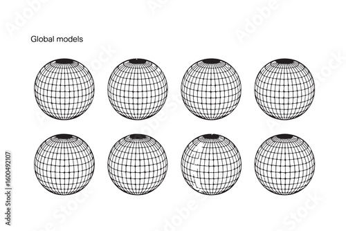 Abstract geometric shapes with vibrant color palette and clean lines