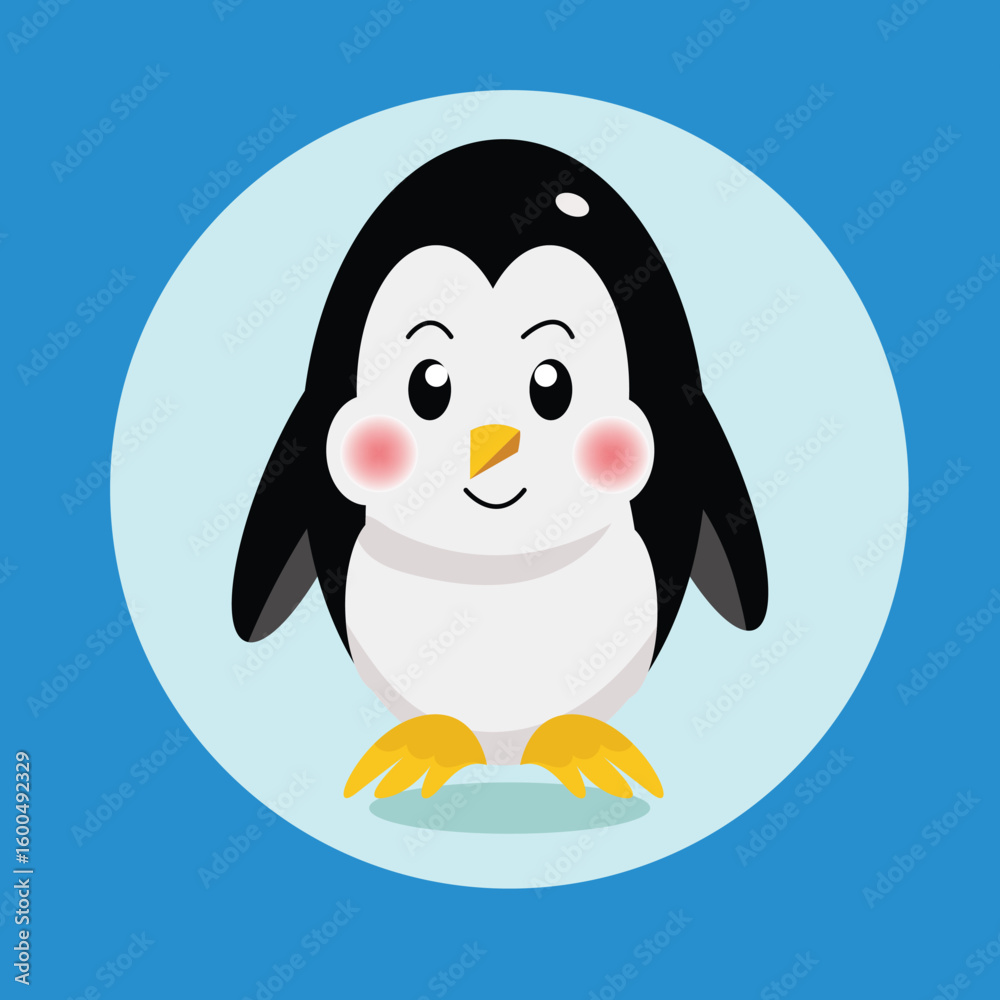 Naklejka premium cutest penguin in the world vector design clean and unique latest illustration