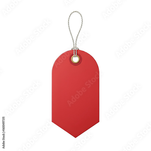 Red Price Tag Blank Sale Label Shopping Tag Clipart Design Illustration Isolated Transparent PNG Image
