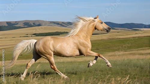 Kladruber Horse Standing Proudly in Historic Park