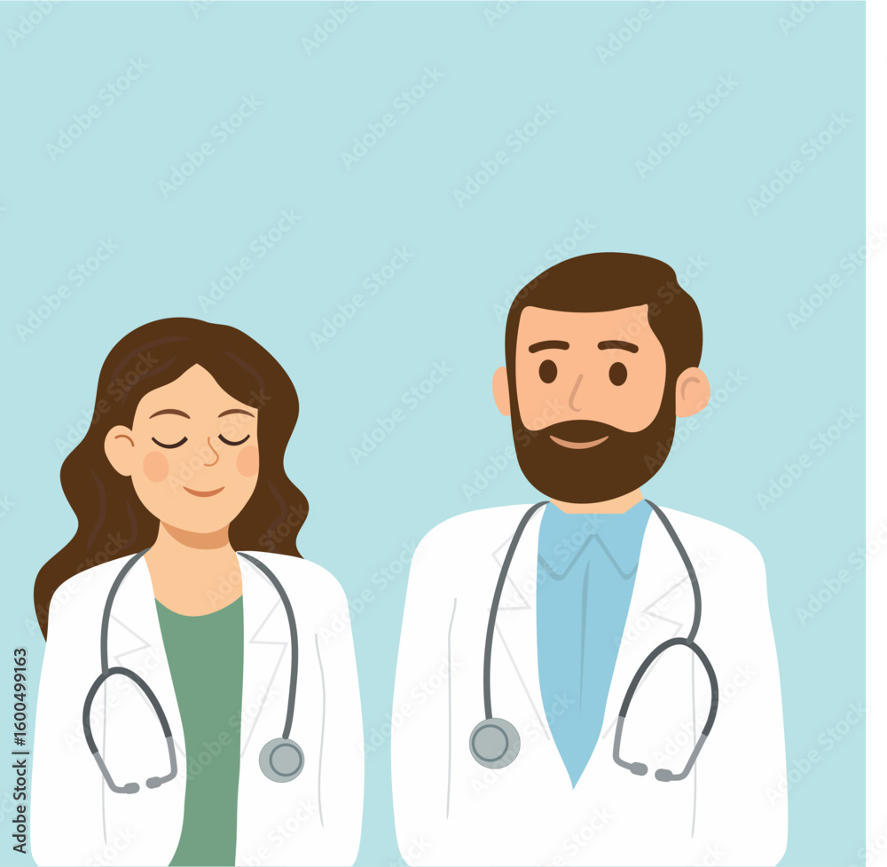 Medical Team of Doctors – Man and Woman Healthcare Professionals Medical Team of Doctors – Man and Woman Healthcare Professionals