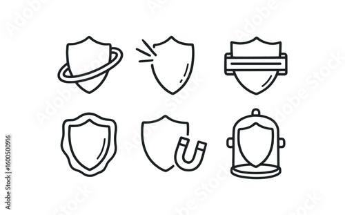hand drawn cute out doodle style isolated shield deflector ring shield impact absorber shield guard rail shield protection film shield magnetron array shield containment vessel