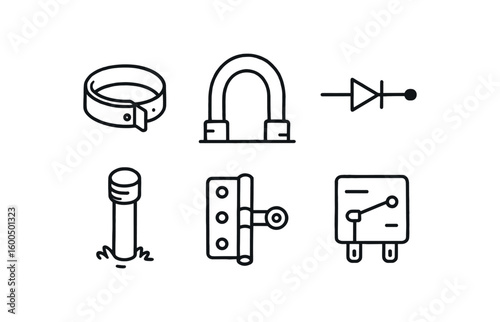 hand drawn cute out doodle style isolated end bracket collar end span arch end circuit terminator end boundary post end pivot hinge end relay latch