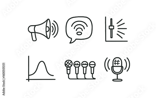 hand drawn cute out doodle style isolated echo reverberation algorithm echo voice feedback loop echo harmonic filter echo signal attenuator echo dispersion curve echo microphone array