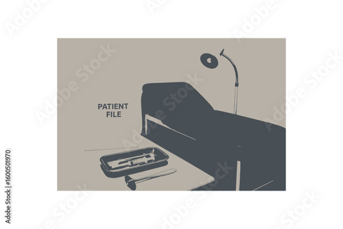 eamination couch general practitioner patient file folder general practitioner diagnostic lamp general practitioner refle hammer general practitioner syringe tray