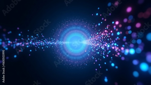 Abstract blue light explosion background graphic design wallpaper technology innovation concept art image 