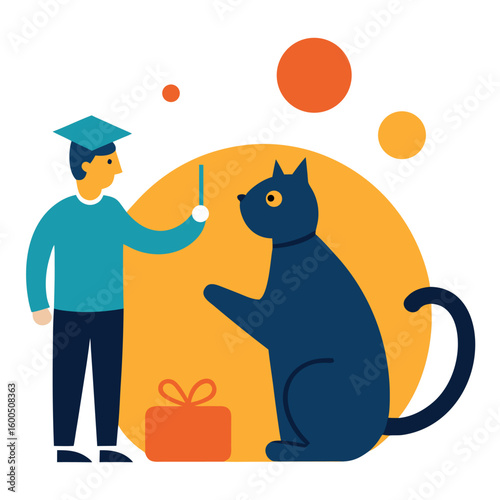 Training session motivational art take time to reinforce positive habits colour Art Vector illustration