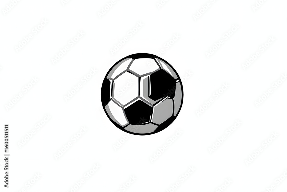 Fototapeta premium Simple Soccer Ball Isolated Icon Sporting Event Clean Background