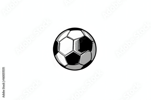 Simple Soccer Ball Isolated Icon Sporting Event Clean Background