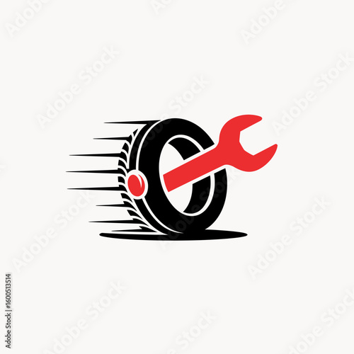 Fast Car Tire Repair Service with Wrench Auto Maintenance and Quick Roadside Assistance Professional Automotive Solutions
