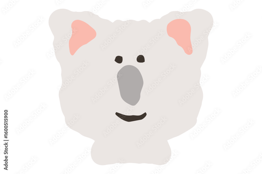 Naklejka premium コアラの可愛い手描きアイコン