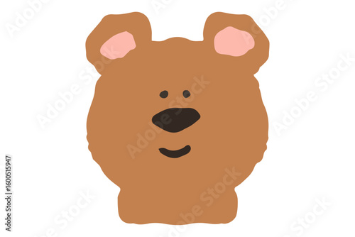 クマの可愛い手描きアイコン