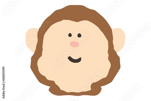 サルの可愛い手描きアイコン