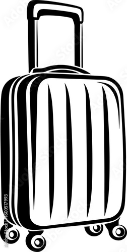 Modern travel suitcase with wheels and extendable handle lightweight luggage for convenient, effortless transportation and trips