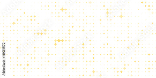 Gold falling down confetti background. Repeated golden dotted glitter pattern. Yellow, orange and golden dots wallpaper.