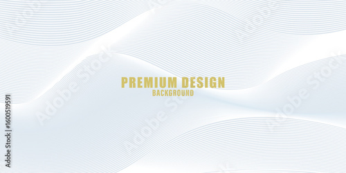Premium background design with white line pattern (texture) in luxury pastel colour. Abstract horizontal vector template for business banner, formal backdrop, prestigious voucher, luxe invite