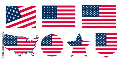 Usa flag. USA patch vector