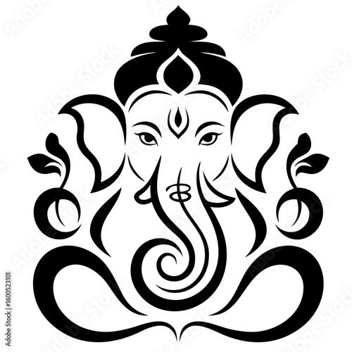 lord ganesha line art drawing, god ganesh picture, god ganesh vector image