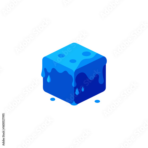 blue-ice-cube-with-realistic-melting-droplets 