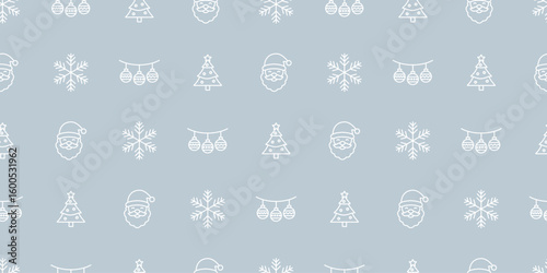 Seamless Pattern of Christmas Illustrations Background Design.
クリスマスイラストのシームレスパターン・背景素材