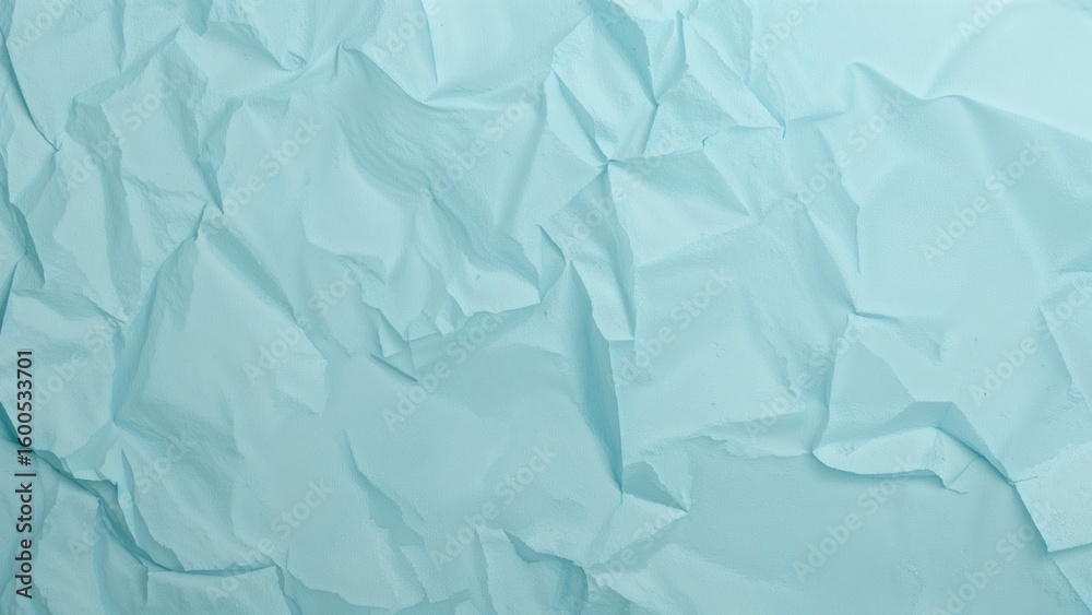 Obraz premium Wrinkled soft blue paper surface pattern
