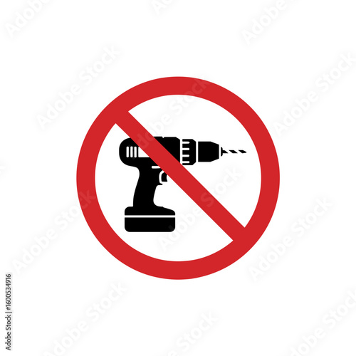 No Drilling Allowed Sign