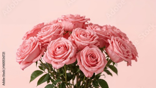 Wallpaper Mural Garden roses in vibrant pink blossoming during spring Torontodigital.ca