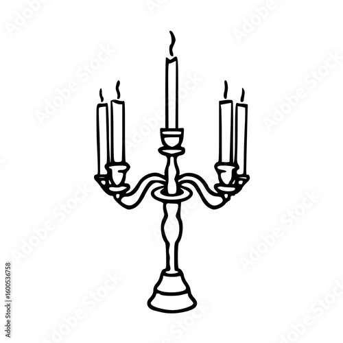 vintage chandelier sketch