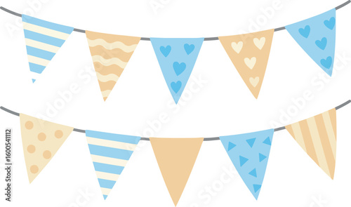 set of flag. bithday. vector